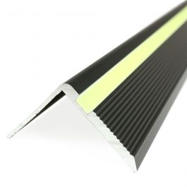 Profil de nez de marche en aluminium, luminescent