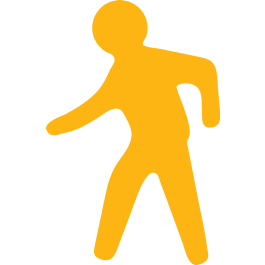 Pictogramme de plancher pour chemin piétonnier, antidérapant