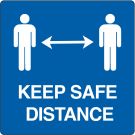 Pictogramme de plancher « Keep safe distance »