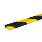 Les protections anti-chocs PRS pour surfaces lisses, modèle 44 - jaunes/noires - 1 mètre