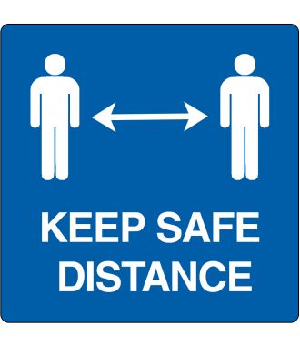 Pictogramme de plancher « Keep safe distance »
