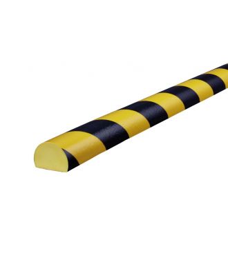 Profilé de protection pour les surfaces planes Knuffi, type C - jaunes/noires - 5 mètre